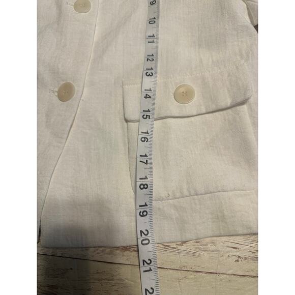 Zara Textured Short Blazer Jacket Women's Size Medium White Office NWOT - Picture 5 of 6